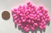 100 9x6mm Acrylic Opaque Dark Pink Ovals